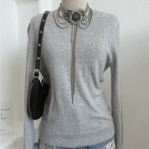 100% Cashmere Quince Gray Sweater